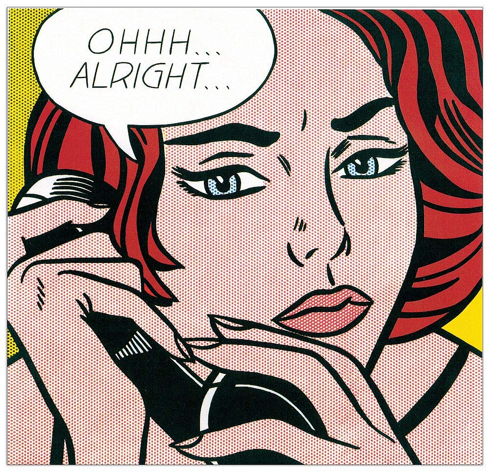 Artopweb TW18463 Lichtenstein-Ohhh Alright 1964 Dekorative Paneele, Multifarbiert, 24x24 Cm
