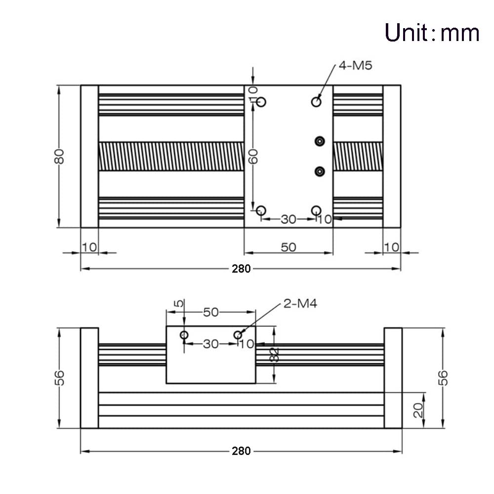 Befenybay 200 mm effektive Verfahrlänge Doppelter optischer Achsenführungs-Kugelumlaufspindel SFU160