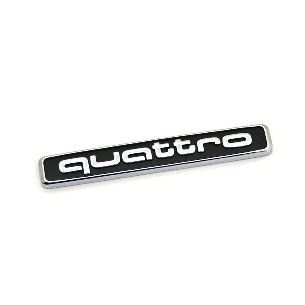 Audi Original Quattro Schriftzug Hinten Exterieur Emblem Logo Heckklappe Schwarz Chrom