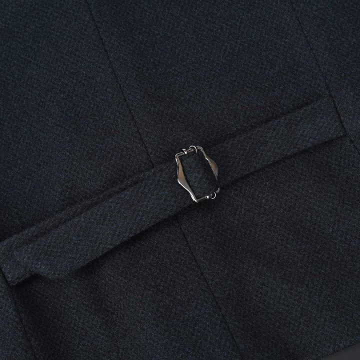 Allthemen Herren Weste Revers Tweed Wolle Anzugweste Formale Regular Fit Herrenweste Retro Business