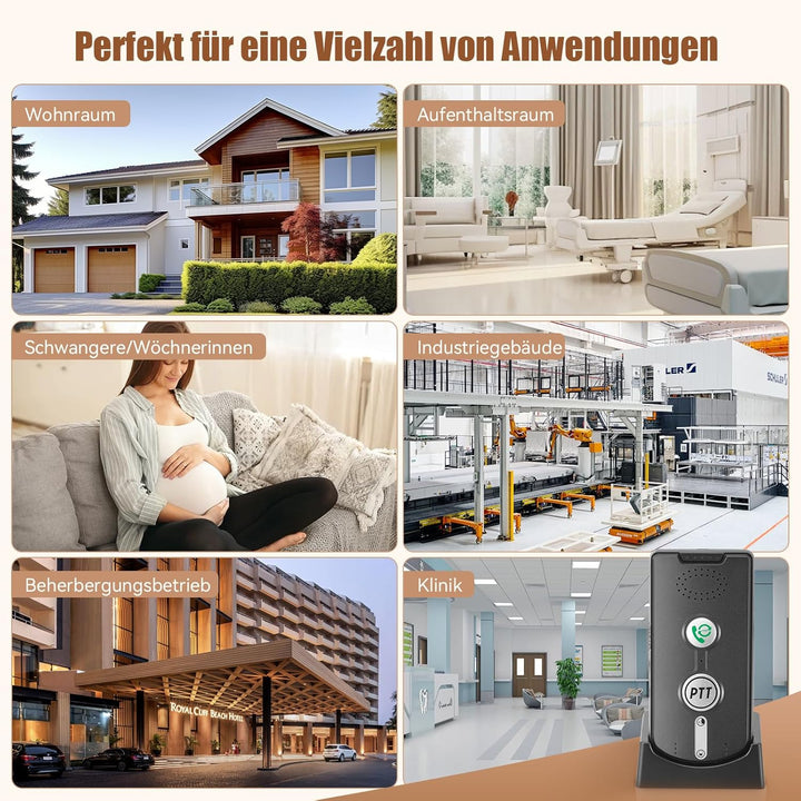 2 Wege Gegensprechanlage 1000M, Smart Voice Intercom 2 Way Voice Intercom Sprechanlage Gegensprechan