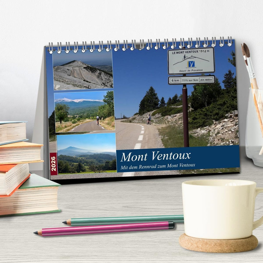 Mit dem Rennrad zum Mont Ventoux (Tischkalender 2026 DIN A5 quer), CALVENDO Monatskalender: Bilder v