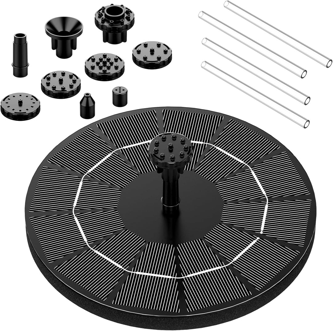 AISITIN 2PCS 3.5W Solarbrunnen für Draussen, Solar Springbrunnen mit Panel Eingebaute Batterie Wasse