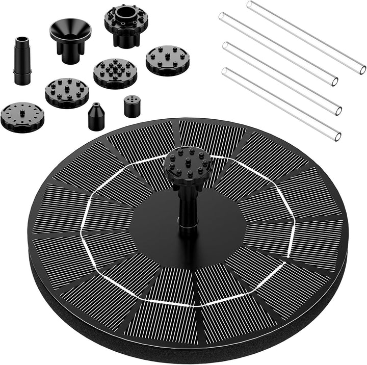 AISITIN 2PCS 3.5W Solarbrunnen für Draussen, Solar Springbrunnen mit Panel Eingebaute Batterie Wasse