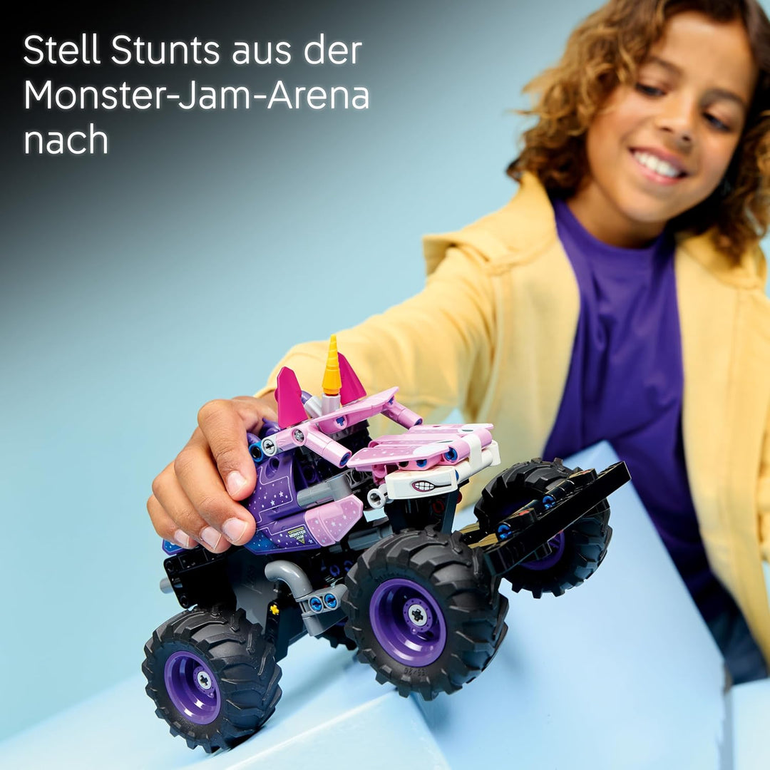 LEGO Technic Monster Jam Sparkle Smash mit Rückziehmotor - Technic Monstertruck & Einhorn Monster Tr
