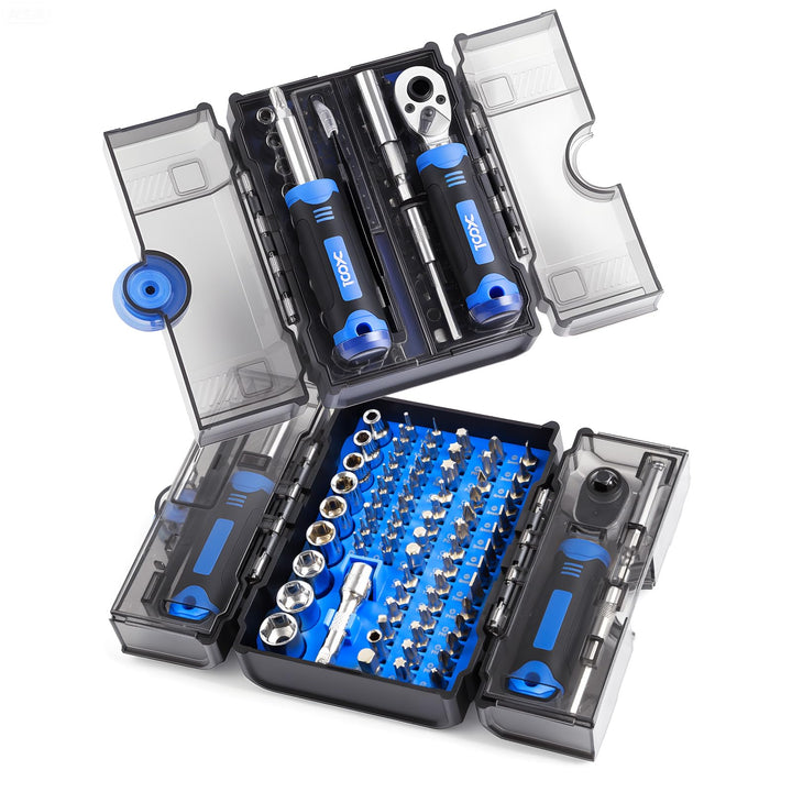 XOOL 78-in-1 Ratschen-Schraubendreher Set, Multifunktionales Präzisions-Werkzeugset mit 41 Bits, 6,3