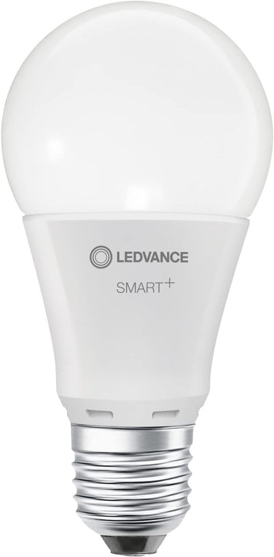 LEDVANCE Smarte LED-Lampe mit WiFi Technologie, Sockel E27, Dimmbar, Warmweiss (2700 K), ersetzt Glü