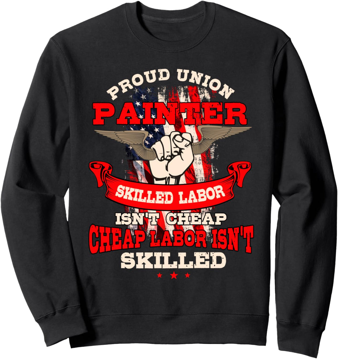 Painter Gifts Patriotic American Flag Proud Union Sweatshirt