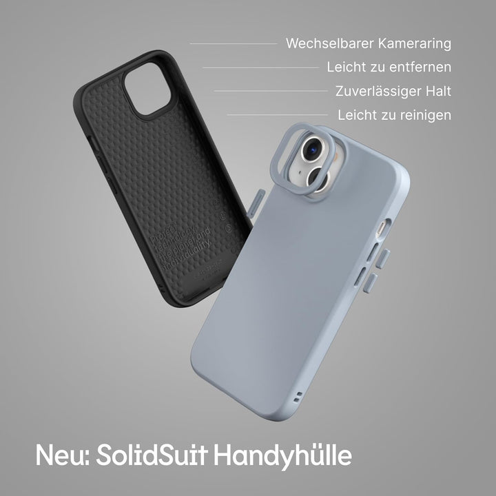 RhinoShield Case kompatibel mit [iPhone 15 Pro Max] | SolidSuit - Stossdämpfende & schlanke Schutzhü