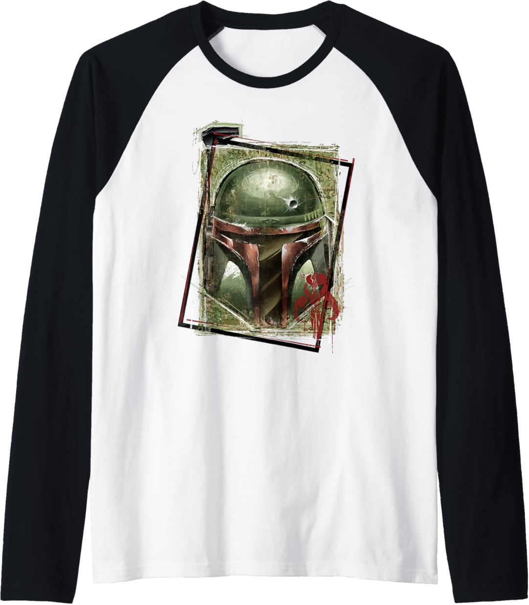 Star Wars Boba Fett Sketchy Box Up Raglan