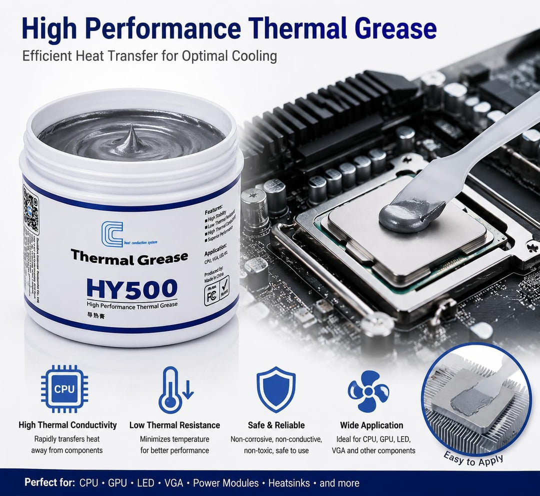 HY500-100g Wärmeleitpaste > 1.93 W/m-CPU Wärmeleitpaste PC kühlpaste Leitpaste Thermal Paste für CPU