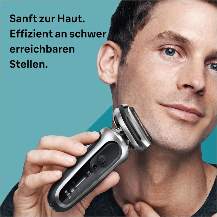 Braun Series 7 Rasierer Herren mit EasyClick Aufsatz, Elektrorasierer &amp; Präzisionstrimmer, 360° Flex