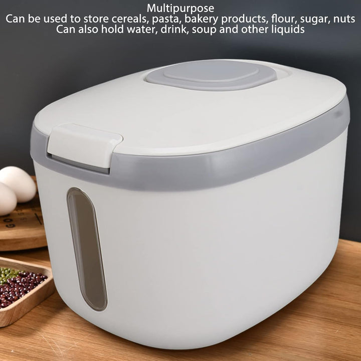 Reisbehälter, Insektensicher, Geruchlos, Luftdicht, Reisbox mit Klarem Fenster für Getreide, Zucker,