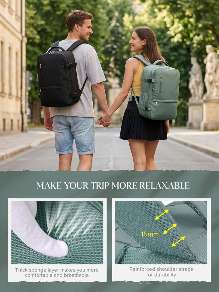Hayayu für Ryanair Handgepäck 40x20x25 Klein Handgepäck Rucksack Flugzeug Reiserucksack mit Laptopfa