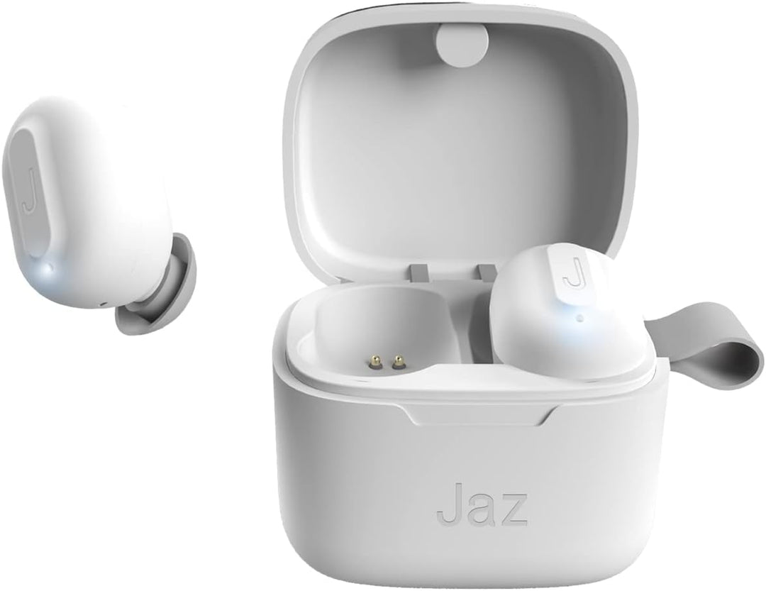 JAZ SBS TWS AIRON Wireless Kopfhörer mit gerändeltem Metallgehäuse, Touch-Steuerung, 5 Stunden hinte
