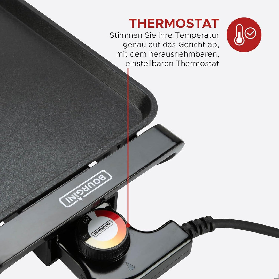 Bourgini Multi Plate XXL – Backplatte – Grillgerät – 90 x 24 cm – Teppanyaki – Antihaftbeschichtung