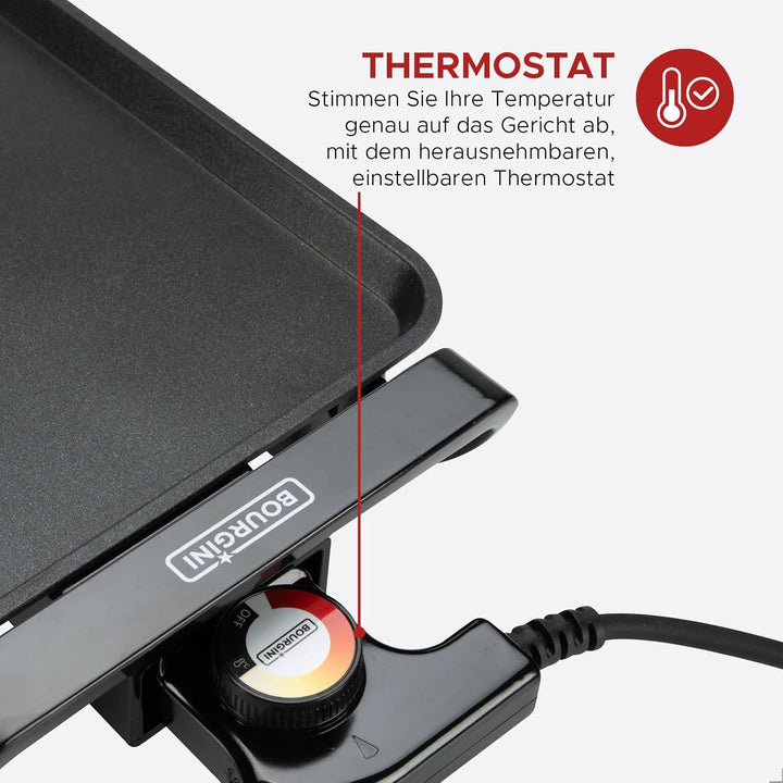 Bourgini Multi Plate XXL – Backplatte – Grillgerät – 90 x 24 cm – Teppanyaki – Antihaftbeschichtung