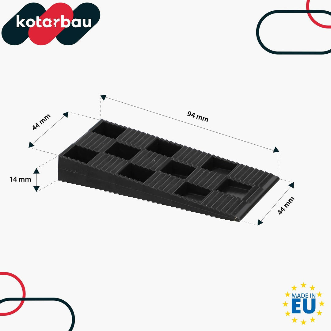 KOTARBAU® 250er Set Montagekeile Kunststoff 94 x 44 x 14 mm für Fenster Türen Türzarge Fensterrahmen