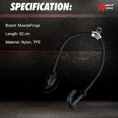 MuscleForge® Ergonomisches Trizepsseil, Trizepsgriff Seil für Latzug, Seilzug, Kraftstation, Griff f