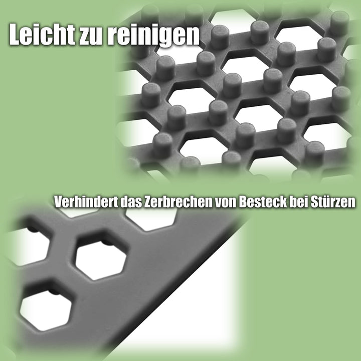 Silikon Spülbeckenmatte, Spülbeckeneinlage 72 x 36.5cm, Spülbeckenschutz Zusammenklappbar, Hitzebest