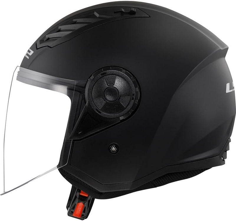 LS2 Motorrad-Helm 305625011S Airflow, Black Matt Black Long, S