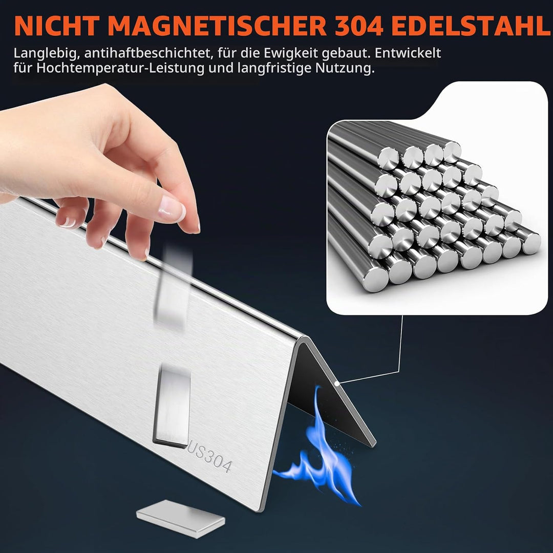QuliMetal 44,5cm Flavorizer Bars 7620 1,3mm Dicke für Weber Genesis E310 E320 S310 S320, E/S 330 (mi