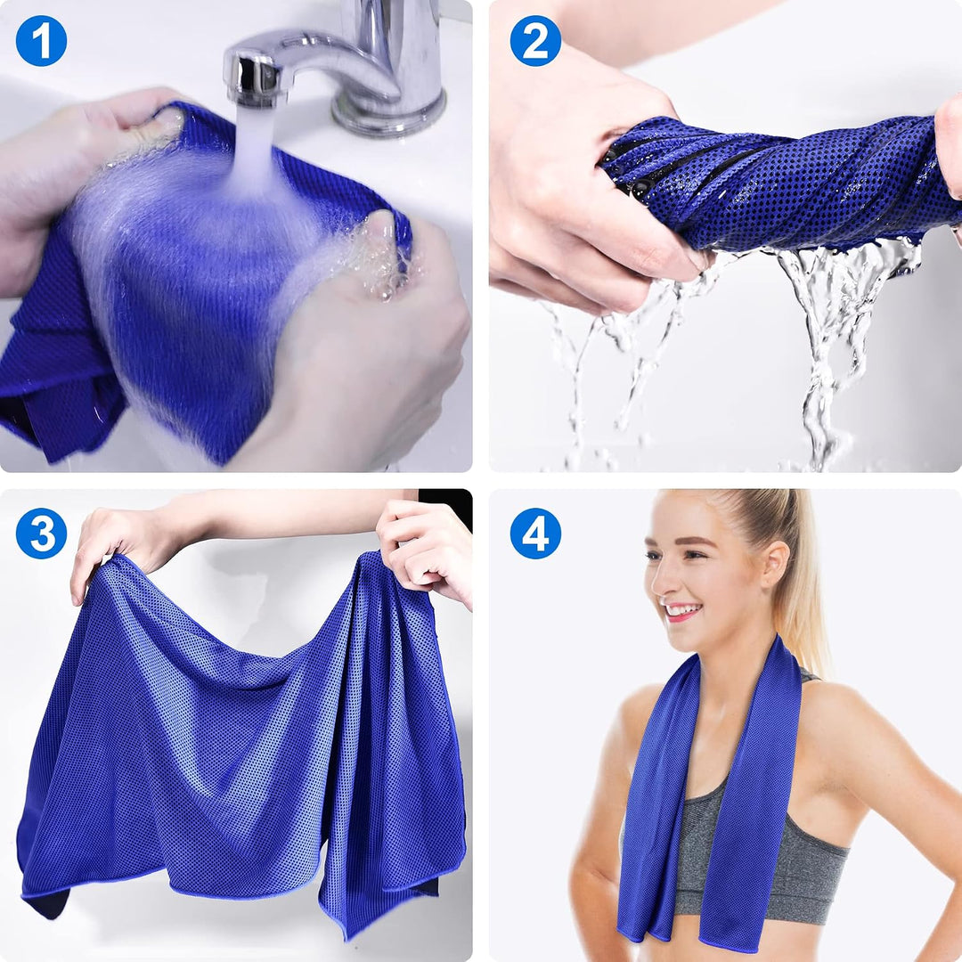 Sukeen Kühlendes Handtuch, Kühlhandtuch 100 x 30 cm, Ice Cooling Towel für Hals und Gesicht, Kühlend
