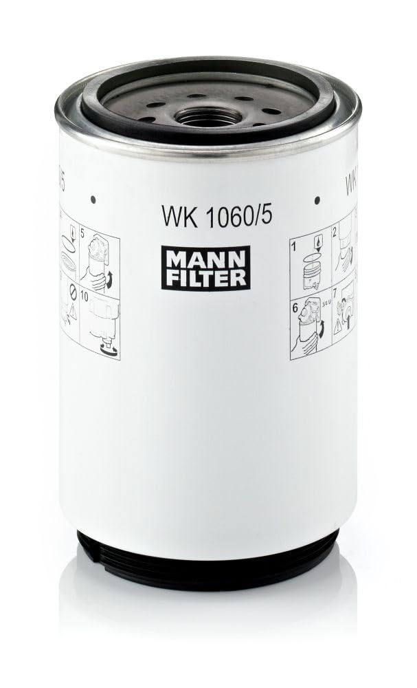 MANN-FILTER WK 1060/5 x Kraftstofffilter Satz mit Dichtung / Dichtungssatz Kraftstofffilter – Für Nu