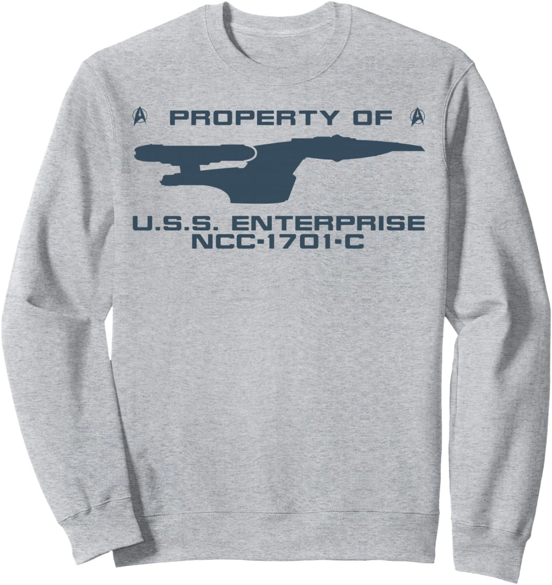 Star Trek The Next Generation U.S.S Enterprise Property Text Sweatshirt