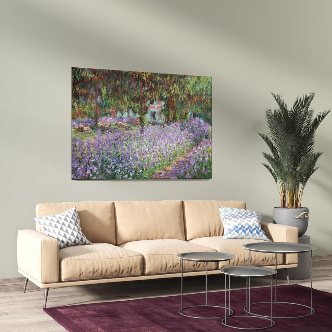 cuadrosfamosos.es Bild Leinwand Lilien im Garten von Monet von Oscar Claude Monet - 55 cm x 75 cm, 5
