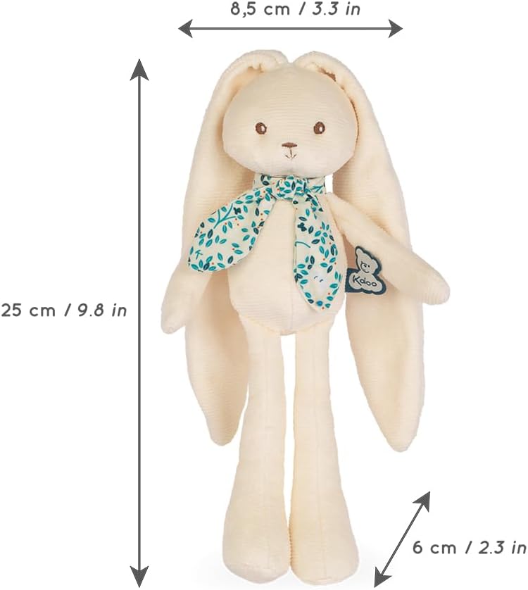 Kaloo - Lapinoo - Pantin Lapin - Baby Plüsch Jersey und Strick - 25 cm - Farbe Creme - Sehr weiches