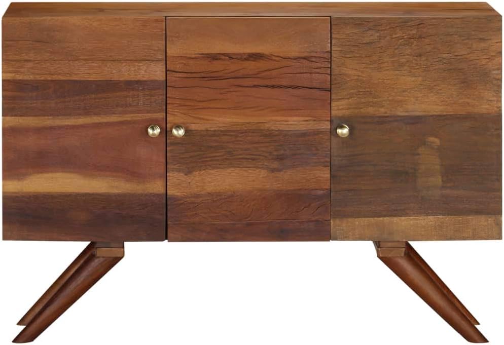 Festnight Sideboard Recyceltes Vintage Badschrank Mehrzweckschrank Massivholz Braun 110 x 30 x 75 cm
