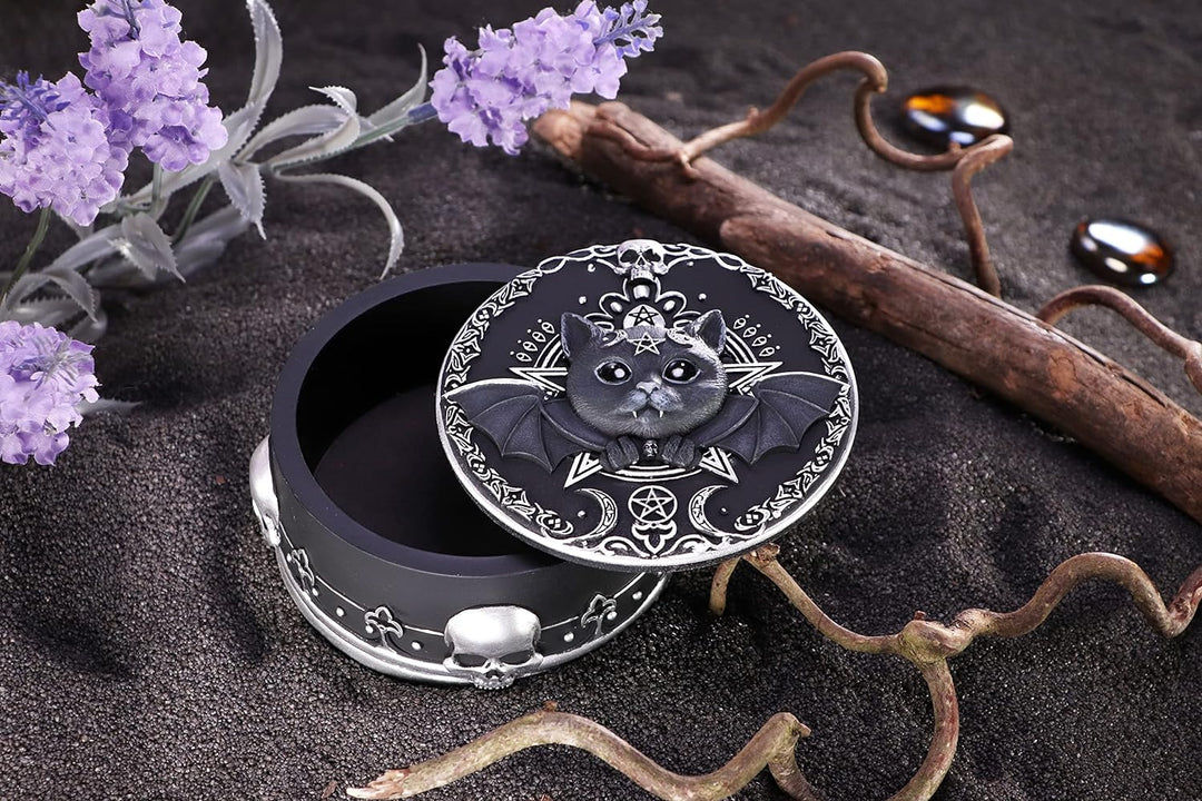 Nemesis Now Malpuss Schmuckdose, Schwarz, 10,8 cm, 10.8cm