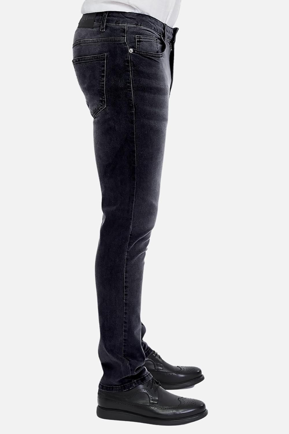 Herren Jeans Regular Fit, Stretch Jeanshose, Herren High Waist, Straight Cut, Basic Washed, Männer H