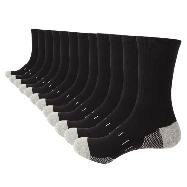 BUDERMMY Socken Herren 43-46 39-42 Wandersocken Crew Sportsocken Gepolstert Trekkingsocken Baumwolle