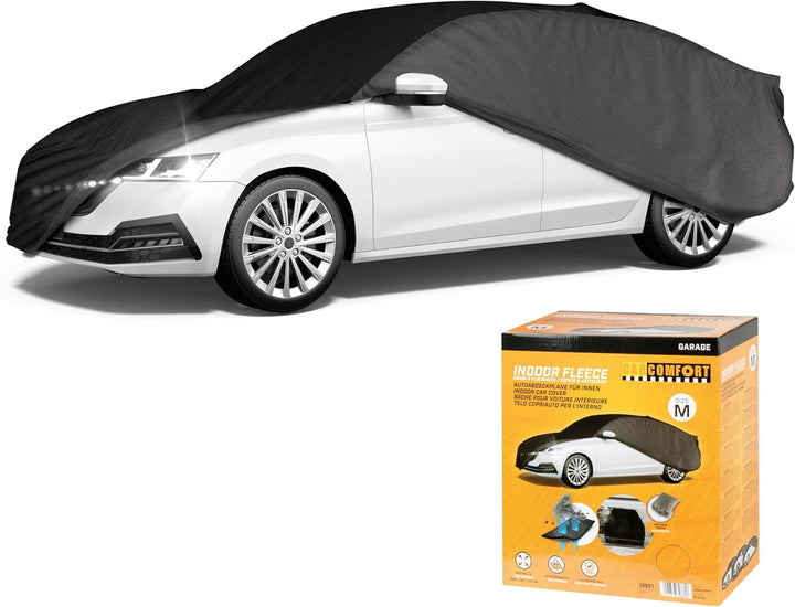 WALSER CarComfort Autoplane Indoor Eco Kombi M, Auto-Abdeckplane atmungsaktiv, lackschonende Autoabd