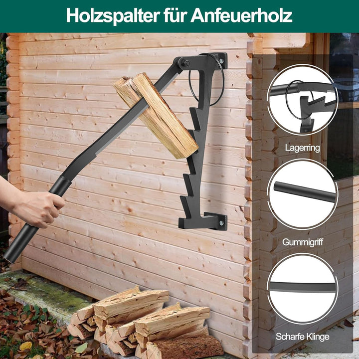 Holzspalter Manuell Wandhalterung Brennholzspalter für Weichhölzern Anzündspalter Wandmontage Handho