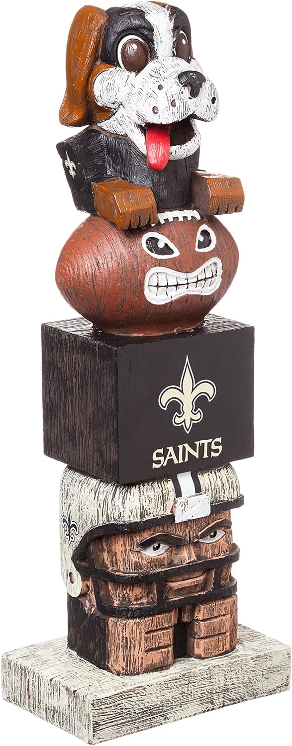 Team Sports America NFL Unisex NFL Tiki Totem New Orleans Saints 41 cm New Orleans Saints, New Orlea