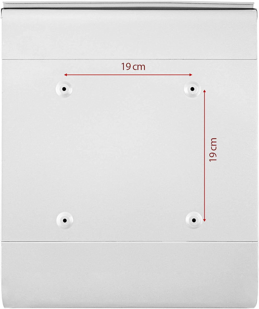 banjado® Design Briefkasten mit Motiv Gartenfreude 39x47x14cm & 2 Schlüssel - Briefkasten Stahl weis