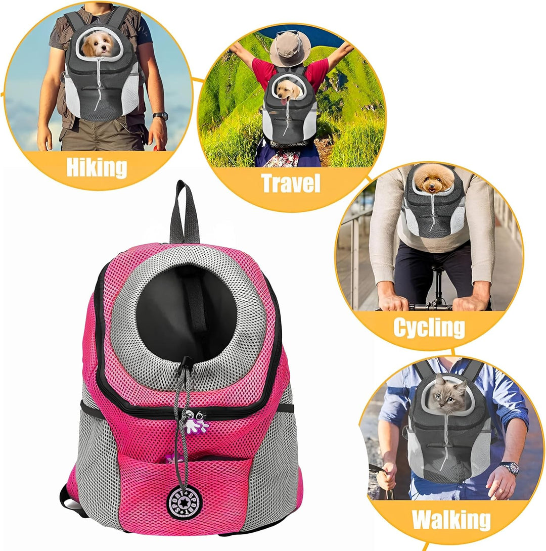 Hunderucksack Hunde Transportbox Tragetasche Verstellbarer Haustier Rucksack Welpentasche Atmungsakt