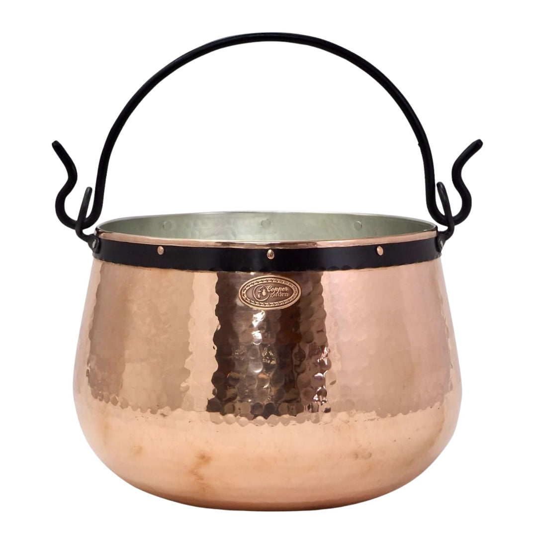 CopperGarden Kupferkessel 20 L mit Henkel I Robuster Kessel aus verzinntem Kupfer: Ideale Wärmeleitu