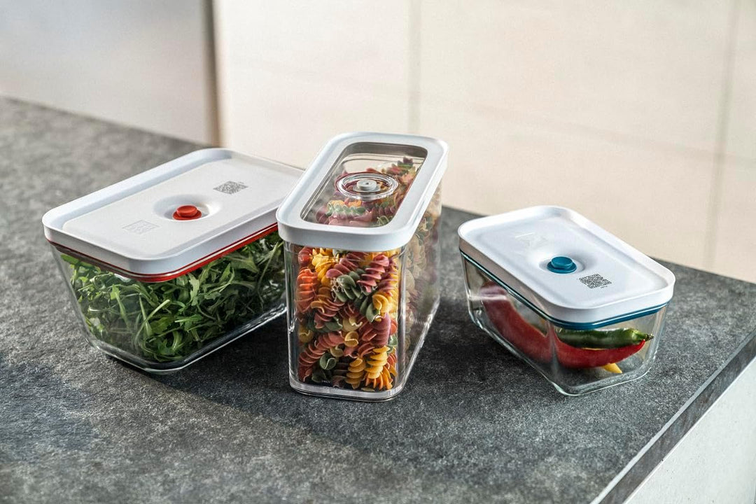 ZWILLING FRESH & SAVE CUBE Box, Grösse 2M, Modulare & Stapelbare Vorratsdose, Luftdichte & Vakuumier