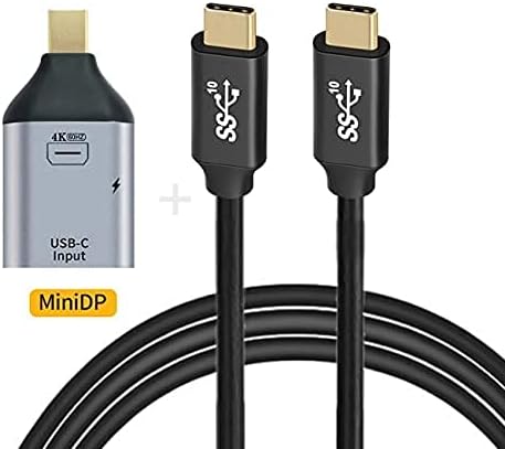 100W 10Gbps Cable & USB-C Type C Female Source to Mini Displayport DP Sink HDTV & PD Power Adapter 4