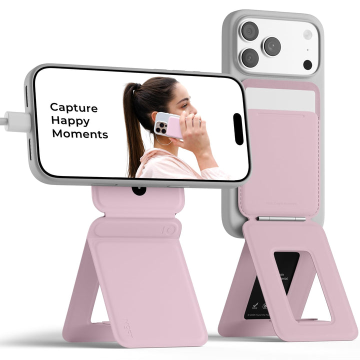 MOFT Handy Stativ für Smartphone, [Ultra Dünn & Tragbar] Faltebar MOVAS Veganes Leder Stativ für Mag