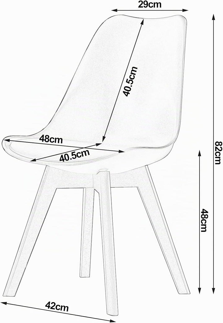 WOLTU BH29br-2 2 x Esszimmerstühle 2er Set Esszimmerstuhl Design Stuhl Küchenstuhl Holz, Braun 2er S