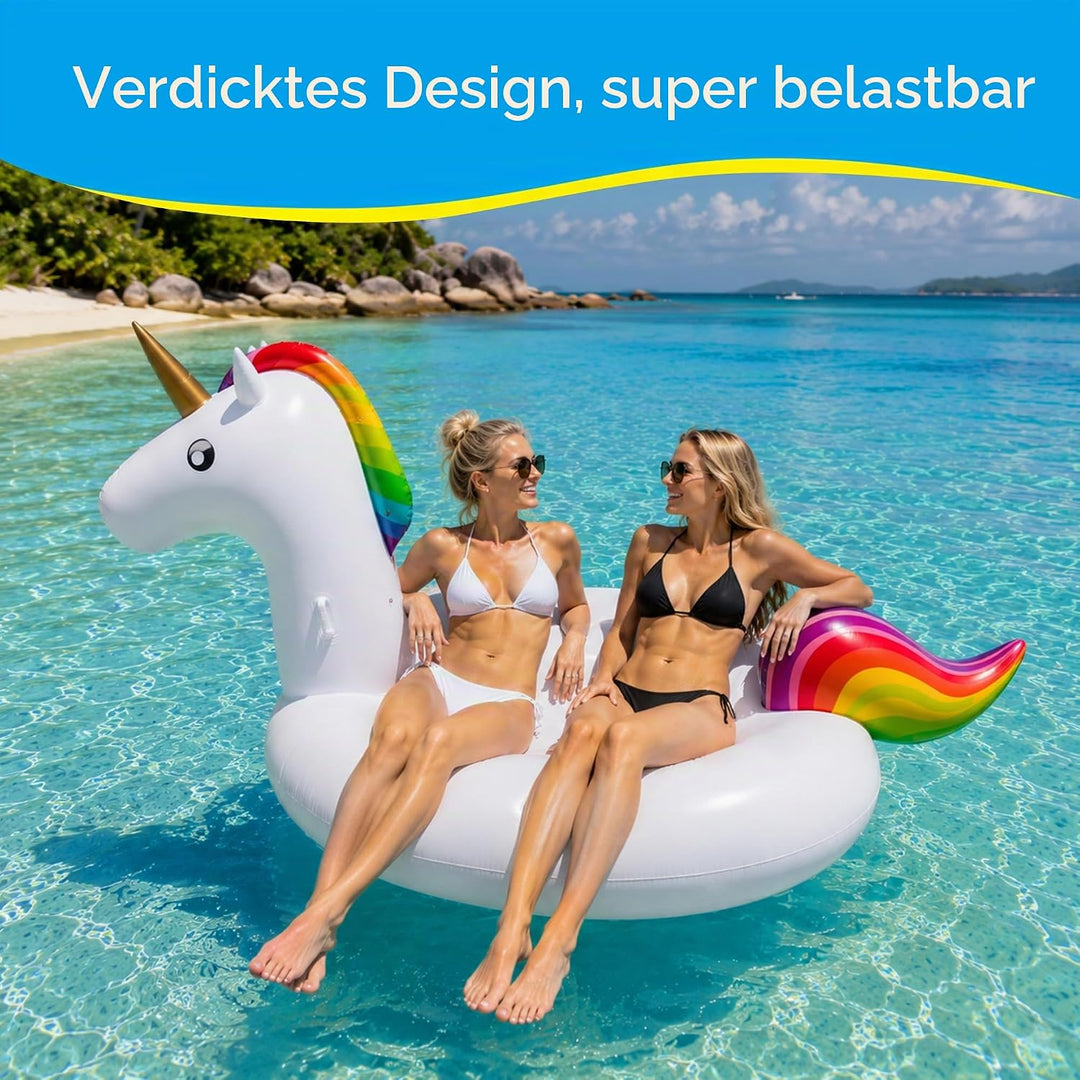 Dracarys Riesiges Aufblasbares Einhorn - Schwimmendes Schwimmbecken - Wasseraufblasbares Spielzeug -