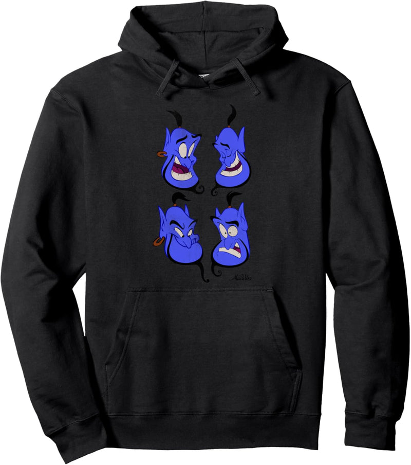 Disney Aladdin Genie Four Face Portraits Pullover Hoodie