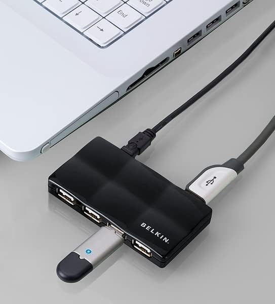 Belkin F5U701cwBLK USB 2.0 Hub mit 7 Ports, Schwarz USB-A, USB-A