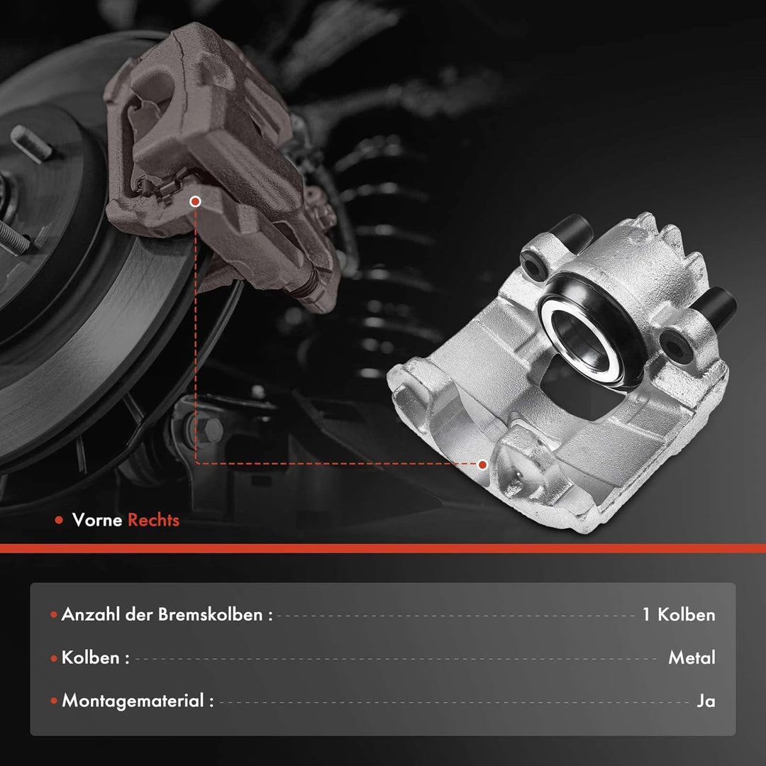 Frankberg Bremssattel Bremszange Vorne Rechts Kompatibel mit Berlingo B9 1.2L 1.6L 2008-2020 C4 II B