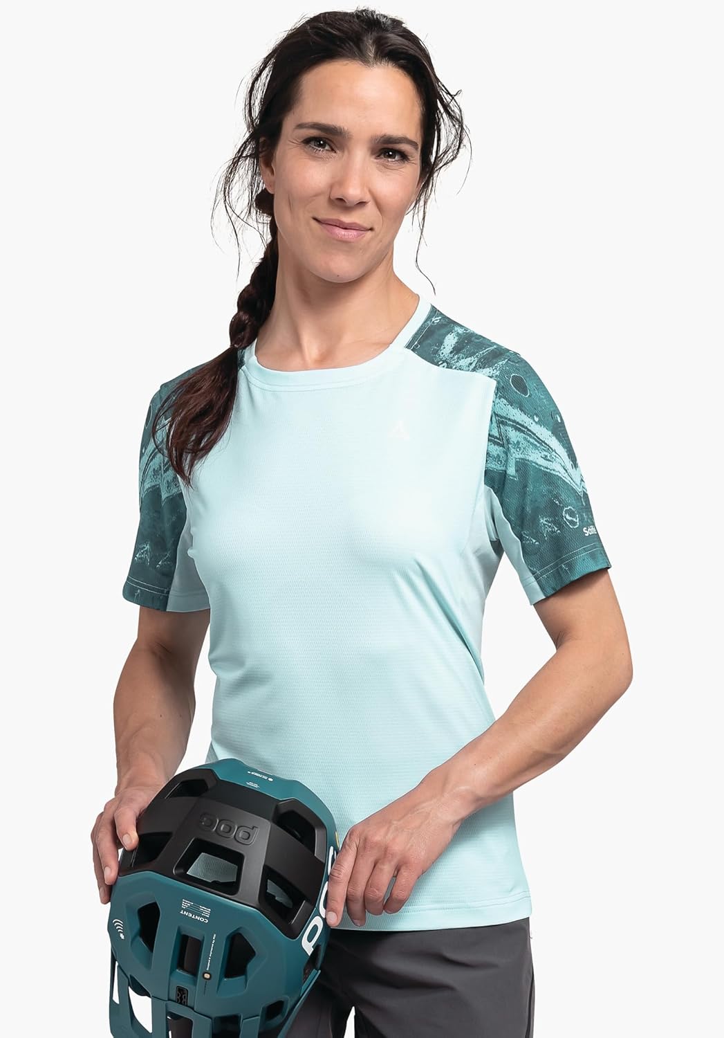 Schöffel Damen Shirt Valbella L, atmungsaktives Radtrikot, schnell trocknendes Funktionsshirt mit 4-